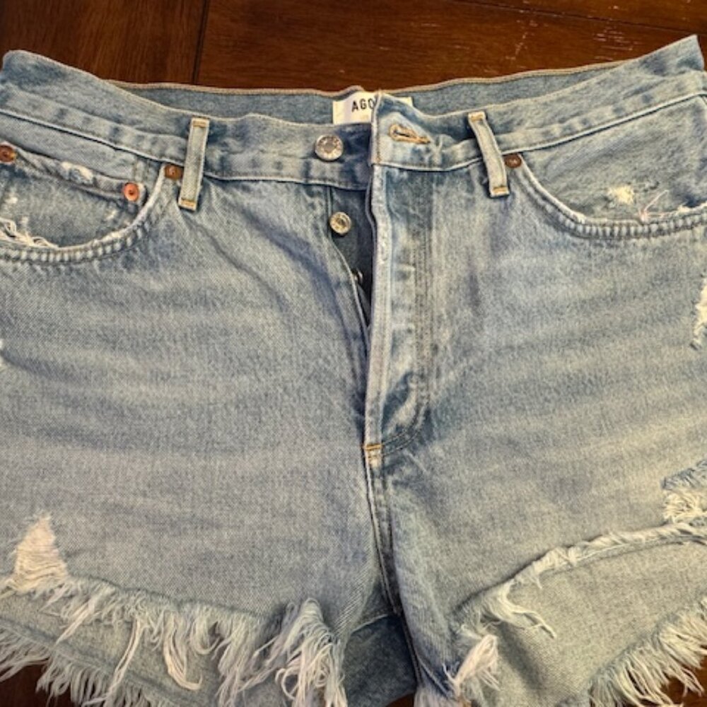 AGOLDE DENIM BUTTON FLY SHORTS